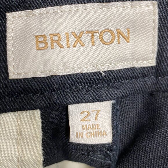 NWOT! Brixton Straight Leg Black Pants size 27 - Picture 5 of 6